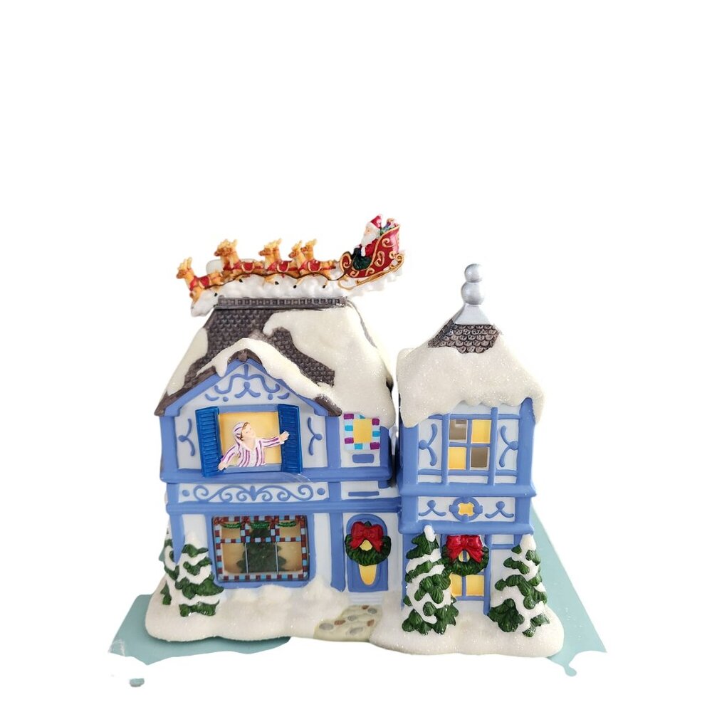 PartyLite "The Night Before Christmas" Musical Tealight House, model P8651 NEW